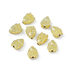 めっき合金ビーズラック  フクロウ  ライトゴールド  9.5~10x7.5x4.5mm  穴：1.2mm&nbsp;PALLOY-I216-41LG