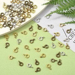 チベットスタイルのチューブベイル60個3色  鉛フリー及びカドミウムフリー  ミックスカラー  6.5x2mm  穴：2mm  内径：3mm  20個/カラー&nbsp;FIND-YW0007-58