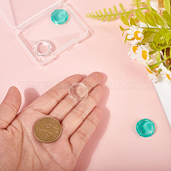 4個 2色プラスチックジョイスティックサムグリップ  ゲームコントローラーロッカー用  多面カット  ラウンド  ミックスカラー  19x20x6.5mm  内径：15mm  2個/カラー&nbsp;AJEW-GF0011-60
