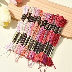 6層ポリエステル刺繍フロス  クロスステッチの糸  セリースカラーシリーズ  ミックスカラー  0.5~1mm  約8.75ヤード（8m）/バンドル  12束/セット&nbsp;OCOR-FZ0001-01G