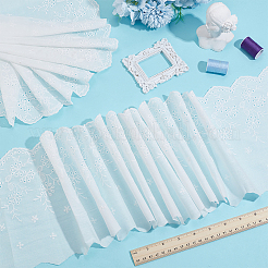 ポリエステルレーストリム  服飾材料  ホワイト  9-1/8~9-1/4インチ（230~235mm）  5.75ヤード&nbsp;OCOR-HY0001-22A