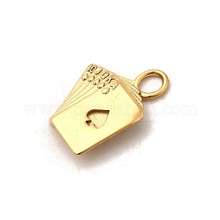 304ステンレスペンダント  ゴールドカラー  長方形  17.5x12.5x3mm  穴：2.5mm&nbsp;STAS-P411-02E-G