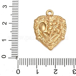 304ステンレススチールエナメルペンダント  ゴールドカラー  花  23.5x18.5x3.5mm  穴：1.5mm&nbsp;STAS-A092-01D-G