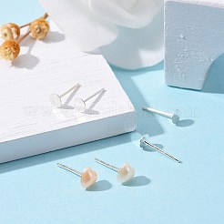 925スターリングシルバー製スタッドピアスパーツ  スタンプ925個付き  銀  11.3x4mm  ピン：0.8mm&nbsp;X-STER-T002-200S