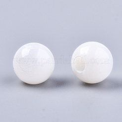 天然淡水シェルビーズ  ラウンド  貝殻色  6x5.5mm  穴：2mm&nbsp;SHEL-S266-15A