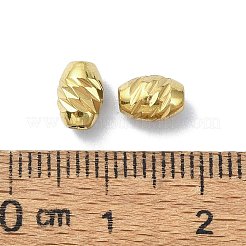 イオンプレーティング（IP）316外科用ステンレス鋼ビーズ  オーバル  18KGP本金メッキ  7x5mm  穴：1.5mm&nbsp;STAS-H191-06A-G