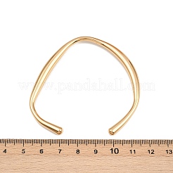 304ステンレススチール製C字型カフバングル（女性用）  ゴールドカラー  1/8~1/4インチ（0.3~0.5cm）  内径：2-1/4インチ（5.7x5.75cm）&nbsp;BJEW-G759-02G