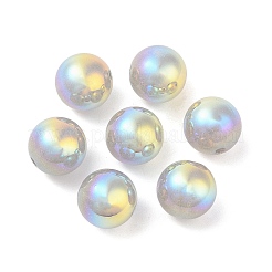 メッキABSプラスチックビーズ  ラウンド  ゲインボロ  16mm  穴：3mm&nbsp;OACR-B026-02C