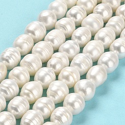 天然養殖淡水パールビーズ連売り  ライス  グレードAB  フローラルホワイト  11~12x10~10.5mm  穴：0.5mm  約29~31個/連  14.37~14.45インチ（36.5~36.7cm）&nbsp;PEAR-E016-089