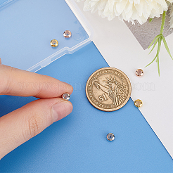 6個3色925スターリングシルバービーズ  内部のゴムと  スライダービーズ  ロンデル  ミックスカラー  5x2.5mm  穴：1mm  2個/カラー&nbsp;STER-PH0002-03