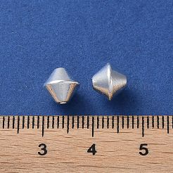 合金ビーズ  長持ちメッキ  双円錐形  銀  7.5x7mm  穴：1.4mm&nbsp;PALLOY-F309-06S