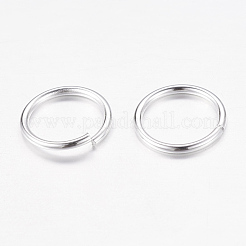 真鍮製オープンタイプ丸カン  ラウンド  カドミウムフリー＆鉛フリー  銀  10x1mm  18ゲージ  内径：8mm  約2600個/500g&nbsp;JRC10MM-S
