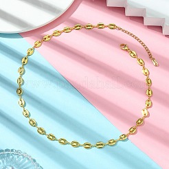 女性用真鍮コーヒー豆チェーンネックレス  ゴールドカラー  15-7/8インチ（40.2cm）&nbsp;NJEW-JN04910