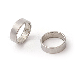 変色しにくい201ステンレススチール製リンクリング  リング  ステンレス鋼色  6x2mm  内径：5mm&nbsp;STAS-F192-009P-01
