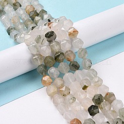 天然天山翠珪岩ビーズ連  多面カット  オーバル  9.5x8.5mm  穴：1.2mm  約31個/連  14.17インチ（36cm）&nbsp;G-G990-F06
