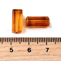 透明なアクリルビーズ  琥珀のビーズを模倣する  長方形  14x6x6mm  穴：1.8mm  約1063個/500g&nbsp;MACR-K359-45H