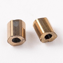 メッキガラス竹ビーズ  メタリックカラー  銅メッキ  2~3x2mm  穴：1mm  約450 G /袋  20000個/袋&nbsp;SEED-R010-701