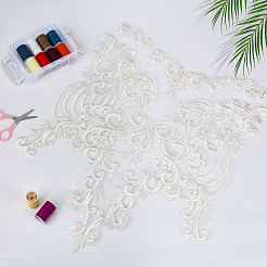 布花1個  DIY 裁縫装飾品  ホワイト  500x375x1.5mm&nbsp;DIY-MA0007-03A