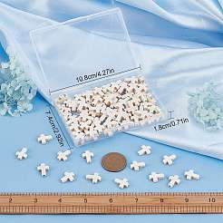 4連売り合成ターコイズビーズ連売り  染め  宗教  クロス  ベージュ  16x12x3.5mm  穴：1mm  約24個/連  15.25インチ&nbsp;G-SC0001-85A