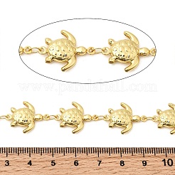 304ステンレススチール製トータスリンクチェーン  ハンダ付け  スプールで  長持ちメッキ  ゴールドカラー  19.5x15x5mm&nbsp;CHS-C021-02A-G