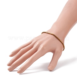 女性用ガラスコラムビーズストレッチブレスレット  ミックスカラー  内径：2-3/8インチ（5.9cm）&nbsp;BJEW-JB08625