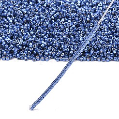 MIYUKIデリカビーズ  シリンダー  日本製シードビーズ  11/0  (db2517)duracoat 亜鉛メッキ マーメイドブルー  1.3x1.6mm  穴：0.8mm  約10000個/袋  50 G /袋&nbsp;SEED-X0054-DB2517