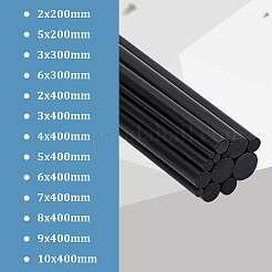 カーボンファイバーバー  ブラック  400x2mm&nbsp;AJEW-WH0696-611A