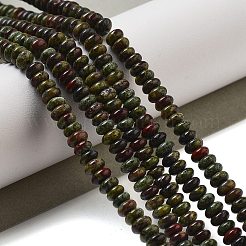 天然石ドラゴンブラッドビーズ連売り  ロンデル  4~4.5x2~2.5mm  穴：1mm  約157~162個/連  15.16~15.55''（38.5~39.5センチメートル）&nbsp;G-K343-C22-01