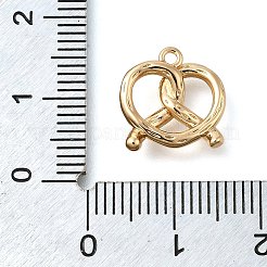真鍮チャーム  プレッツェルチャーム  14KGP本金メッキ  12x12.5x3mm  穴：1.2mm&nbsp;KK-U061-18G
