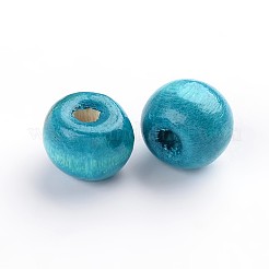 天然木のビーズ  ロンデル  無鉛の  染め  ディープスカイブルー  8mm  穴：3mm  約5600個/1000g&nbsp;YTB022-11
