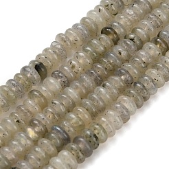 天然石ラブラドライトビーズ連売り  ロンデル  4x2mm  穴：0.9mm  約160~162個/連  14.96~15.16インチ（38~38.5cm）&nbsp;G-Z110-B11-2x4mm