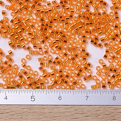 MIYUKIデリカビーズ  シリンダー  日本製シードビーズ  11/0  （db0045)シルバーライニングオレンジ  1.3x1.6mm  穴：0.8mm  約2000PCS /ボトル  10 G /ボトル&nbsp;SEED-JP0008-DB0045