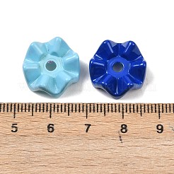 不透明なアクリルビーズ  ウェーブエッジ  ミックスカラー  16x7.5mm  穴：2.8mm&nbsp;OACR-H058-19