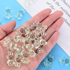 透明なアクリルビーズ  兎  薄緑  24.5x14.5x11mm  穴：2.5mm  約300個/500g&nbsp;MACR-S373-81-B02