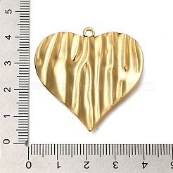 イオンプレーティング（IP）304ステンレスペンダント  ハートチャーム  18KGP本金メッキ  39.5x38.5x4mm  穴：2mm&nbsp;STAS-H225-09G