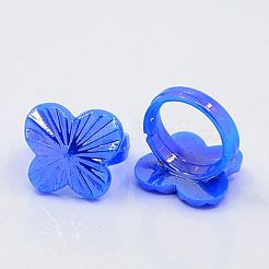 バレンタインデーのギフトの子供のアクリルリング  ABカラー  混合スタイル  ミックスカラー  14~15mm&nbsp;RJEW-S618-M
