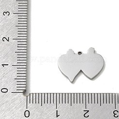 304ステンレススチールエナメルペンダント  神聖な心のチャーム  ステンレス鋼色  12x16x1.3mm  穴：1mm&nbsp;SA-CBACF51-04P