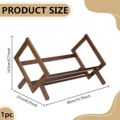 木製デスクトップ本棚  書籍展示スタンド  サドルブラウン  400x145x210mm&nbsp;AJEW-WH0696-866
