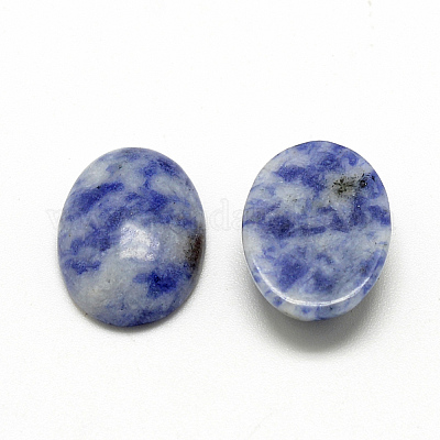 ナチュラルブルースポットカボション  オーバル  10x8x4~5mm&nbsp;G-R415-8x10-45-1
