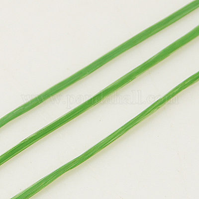 フラット弾性クリスタルストリング  弾性ビーズ糸  ストレッチブレスレット作り用  ライムグリーン  0.8mm&nbsp;EC-G002-0.8mm-17-1