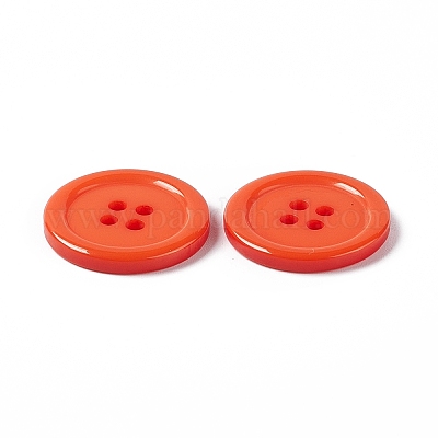 樹脂ボタン  染め  フラットラウンド  ミックスカラー  22x3mm  穴：2mm  195個/袋&nbsp;RESI-D030-22mm-M-1