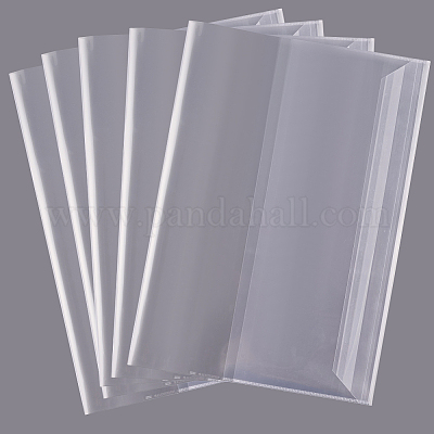 プラスチックブックカバー10枚  長方形  透明  380x268x0.1~0.2mm&nbsp;OFST-WH20816-004A-1
