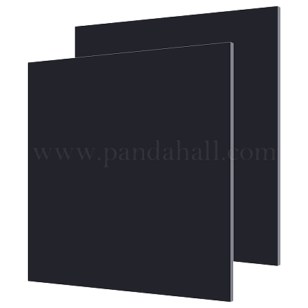 2枚 HDPEプラスチックシート  正方形  ブラック  30.5x30.5x0.6cm&nbsp;DIY-OC0014-44B-01-1