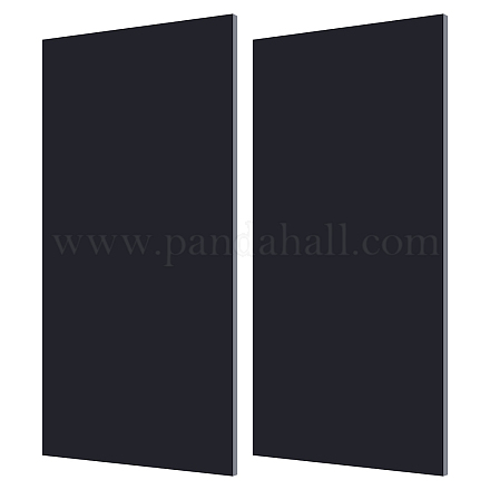 2枚 HDPEプラスチックシート  長方形  ブラック  30.5x15.3x0.6cm&nbsp;DIY-OC0014-44A-01-1