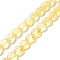 Transparent Glass Beads Strand, Heart, Yellow, 9.5~10x10x3.5~4.5mm, Hole: 0.8~1mm, about 35pcs/strand, 13.15~13.31 inch(33.4~33.8cm)