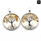 Natural Topaz Jade Pendants, Flat Round, 33mm