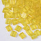 2-Hole Baking Paint Transparent Glass Seed Beads, Rectangle, Gold, 5x4.5~5.5x2~2.5mm, Hole: 0.5~0.8mm