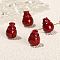 Handmade Cinnabar Beads, Red, Column, 14x10mm