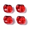 Transparent Glass Beads, Nuggets, Red, 8x9.5x5mm, Hole: 0.8mm