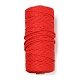 工芸品の編み物用の綿糸  クリムゾン  3mm  約109.36ヤード（100m）/ロール&nbsp;KNIT-PW0001-01-05-1